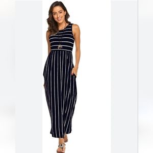Pin-striped Maxi dress